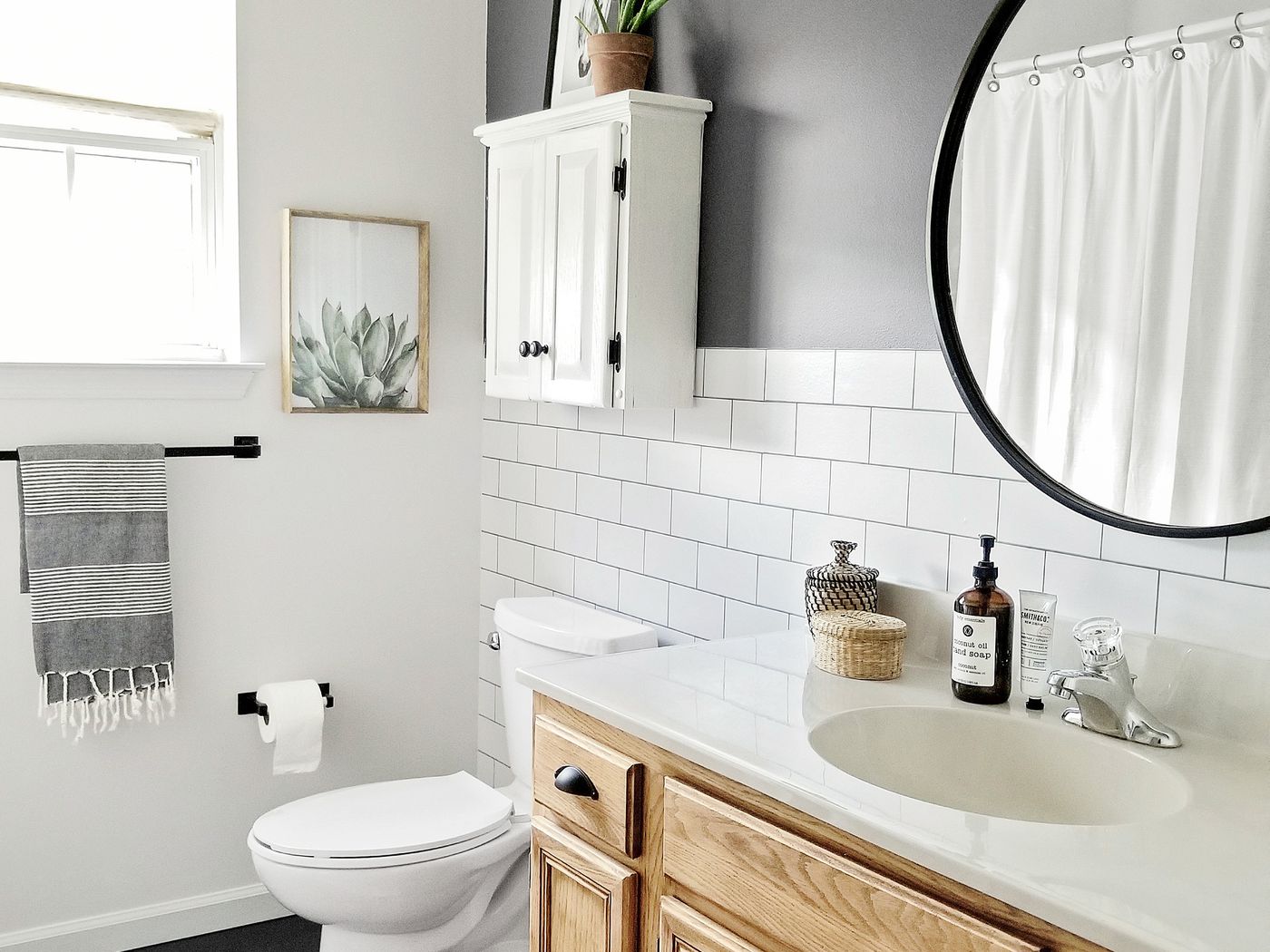 White Subway Tile Fireplace Awesome Bath Makeover for $189 This Old House