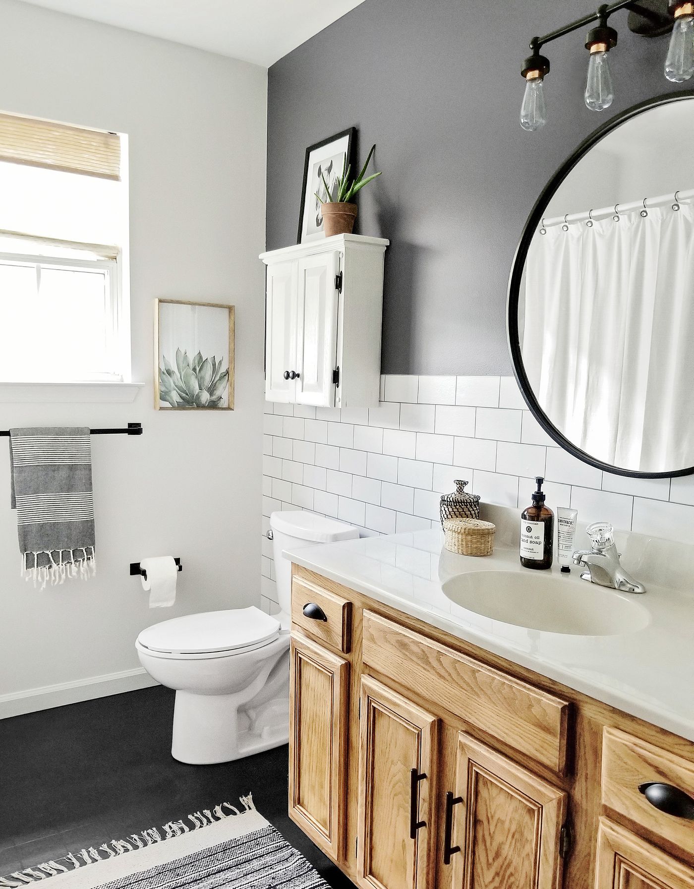 White Subway Tile Fireplace Awesome Bath Makeover for $189 This Old House