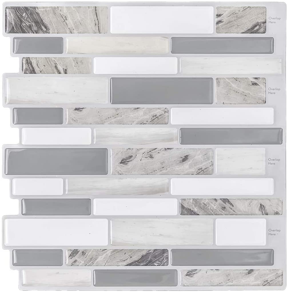 White Subway Tile Fireplace Unique Hue Decoration Modern Grey Peel and Stick Tile Backsplash for Kitchen Decorative Vinyl Backsplash Tile Peel and Stick Subway Tiles Smart Sticker