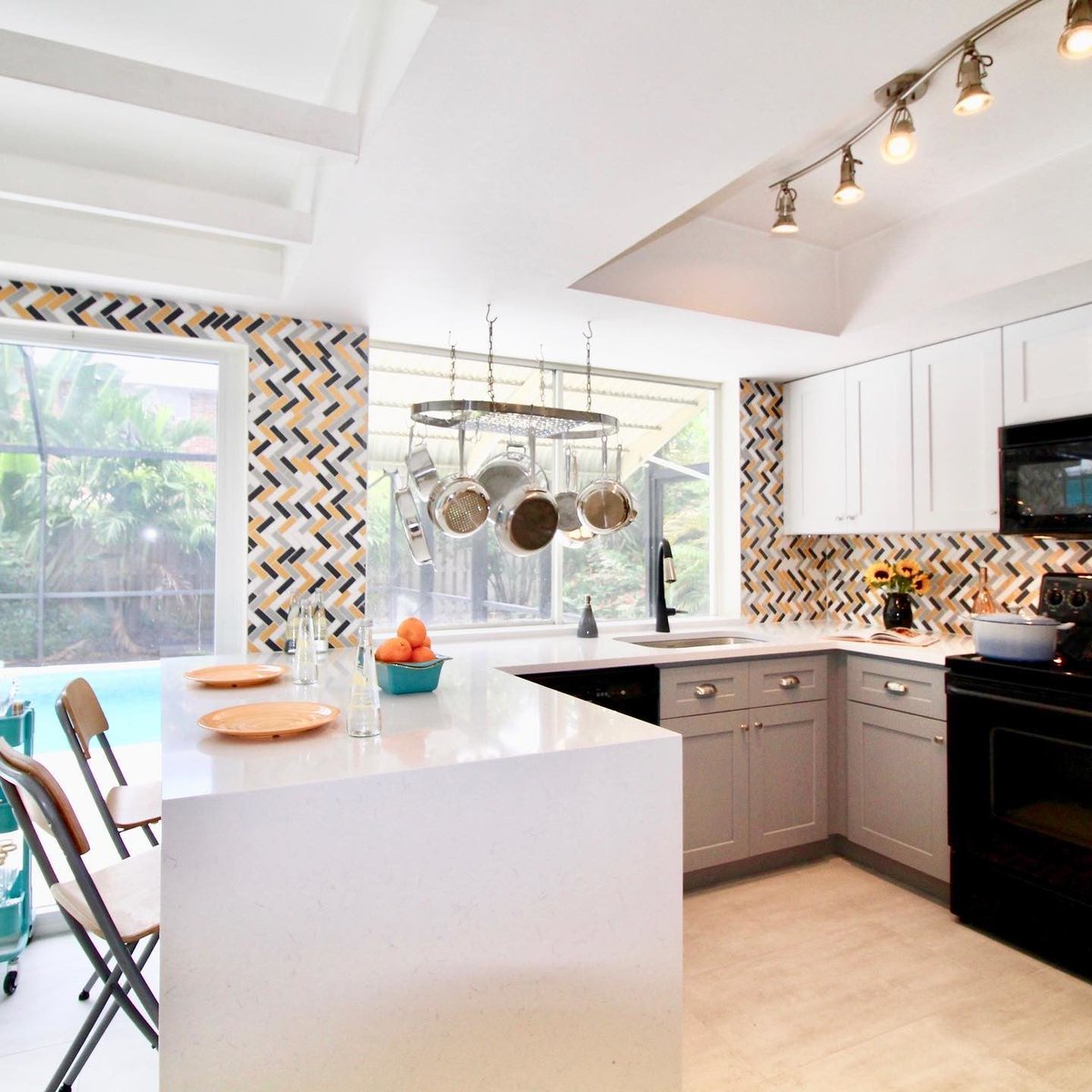 White Subway Tile Herringbone Backsplash Awesome Daltile Daltile