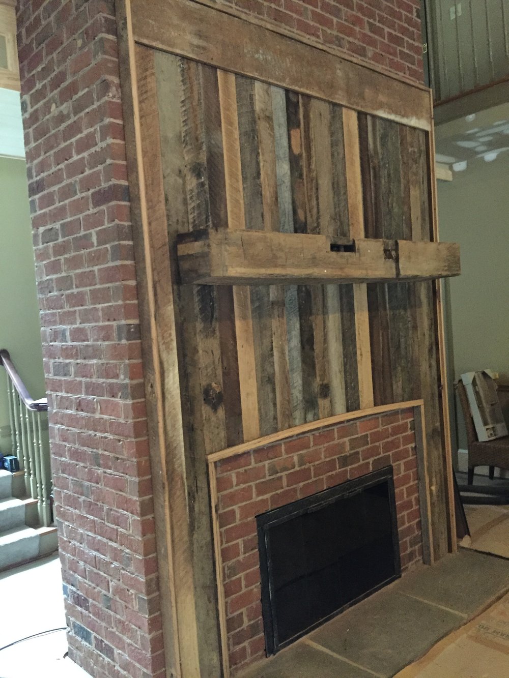 Barnwood Fireplace Elegant Barnwood Fireplace — Rise & Run Llc