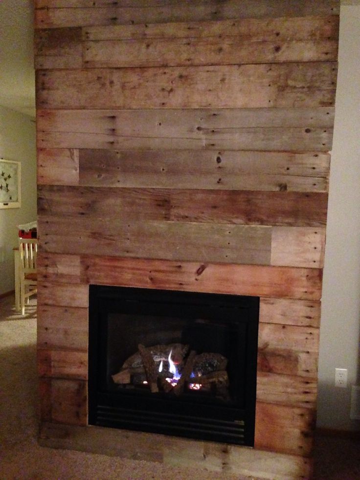 Barnwood Fireplace Fresh Using Scrap Wood On A Wall Above Fireplace