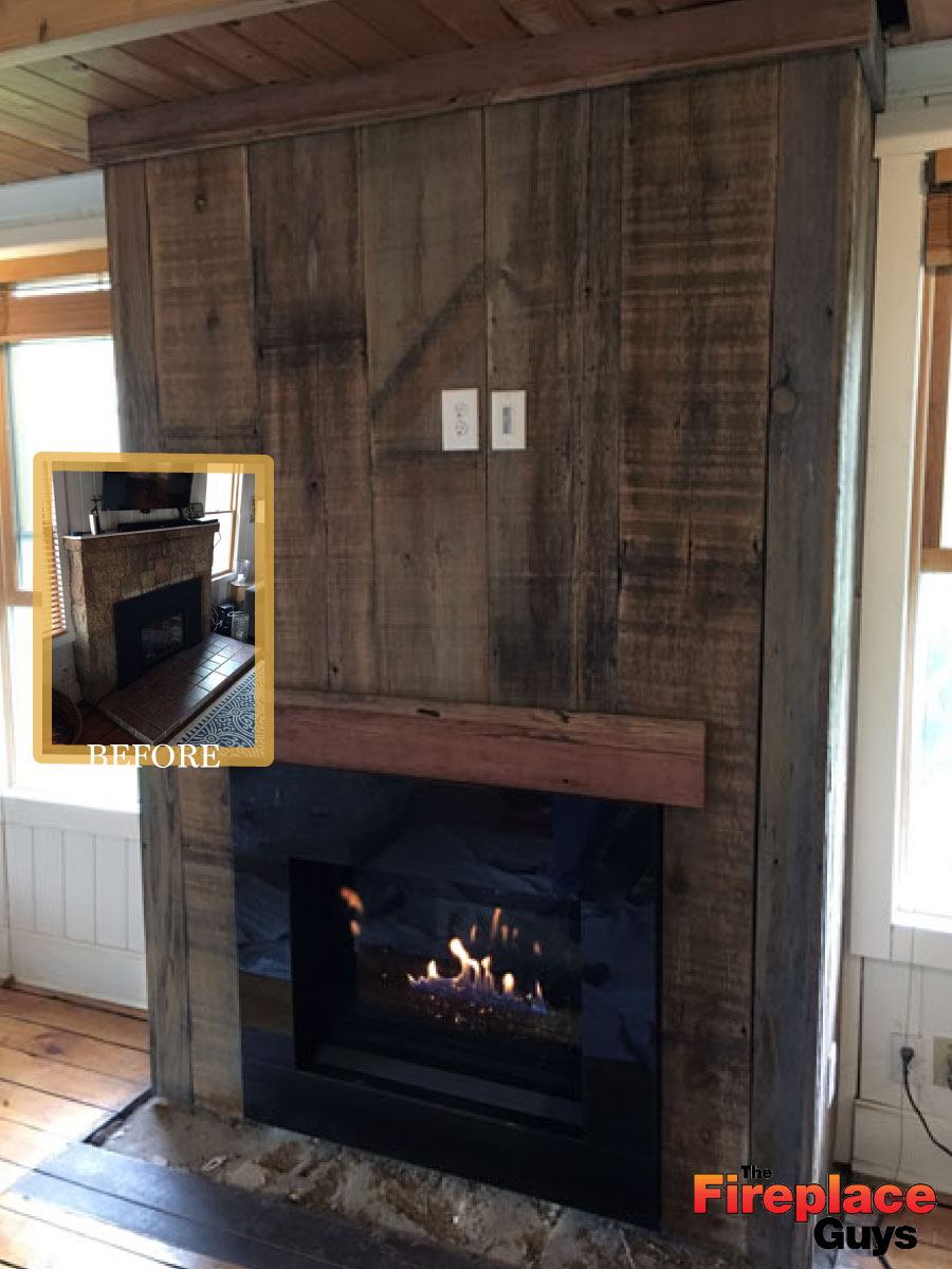 Barnwood Fireplace Lovely Modern Rustic