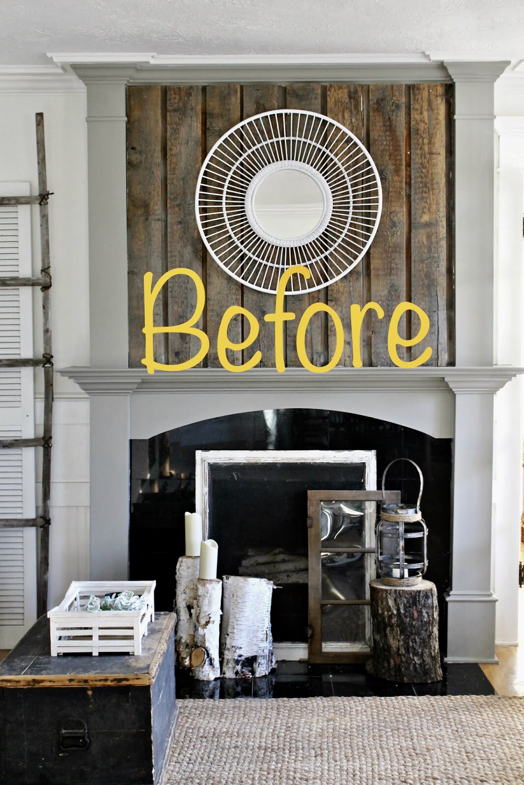 Barnwood Fireplace Luxury Fireplace Makeover and New Canvas Art the Wicker House