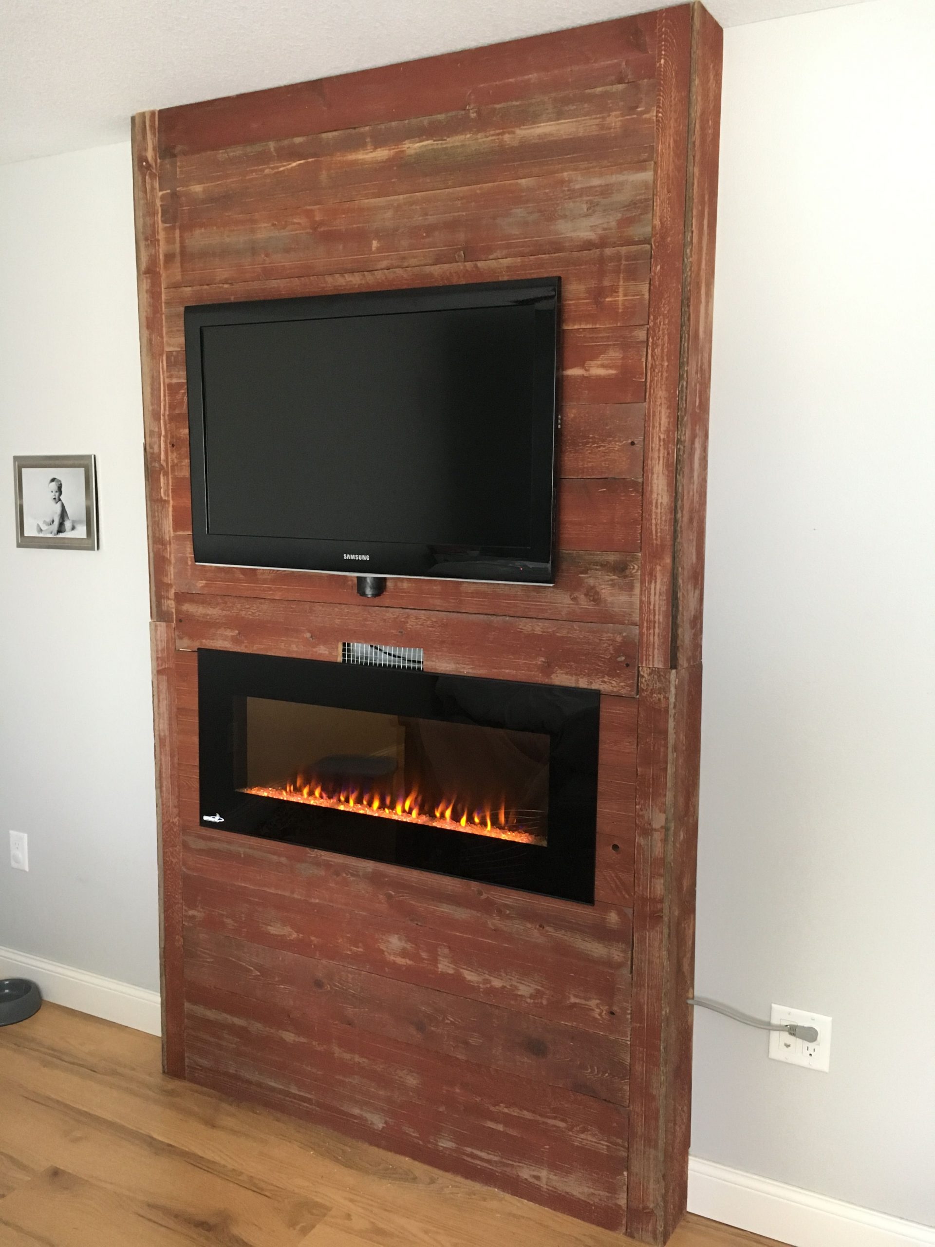 Barnwood Fireplace New Barnwood Electric Fireplace Wall