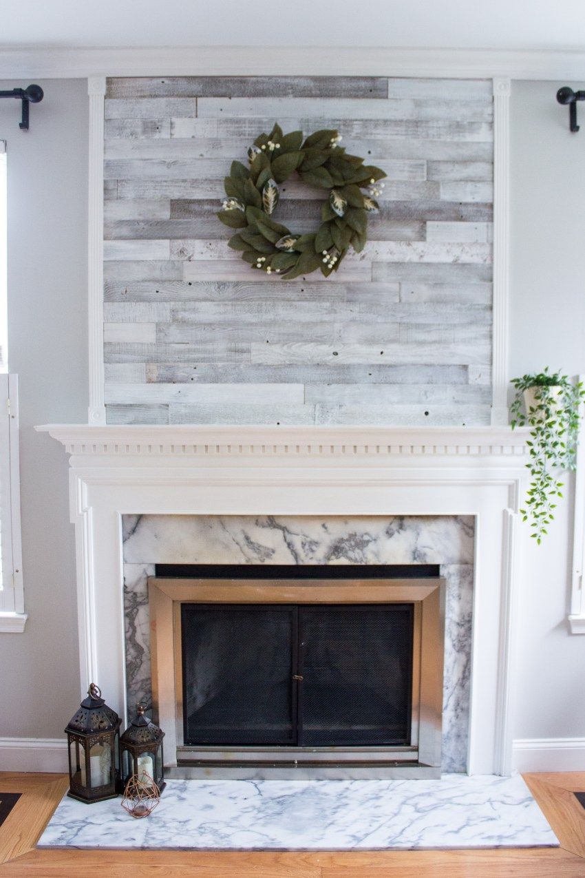 Barnwood Fireplace New Diy Reclaimed Barn Wood Fireplace Makeover with Images