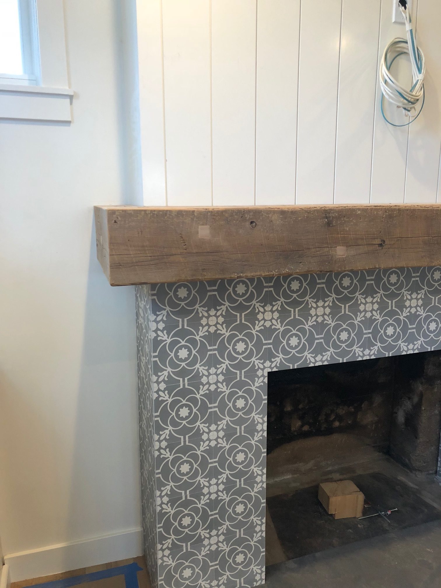 Barnwood Fireplace Unique Project Update Rafterhousebungalow