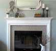 East Coast Fireplace Awesome Stenciled Faux Tile Fireplace Tutorial Showit Blog