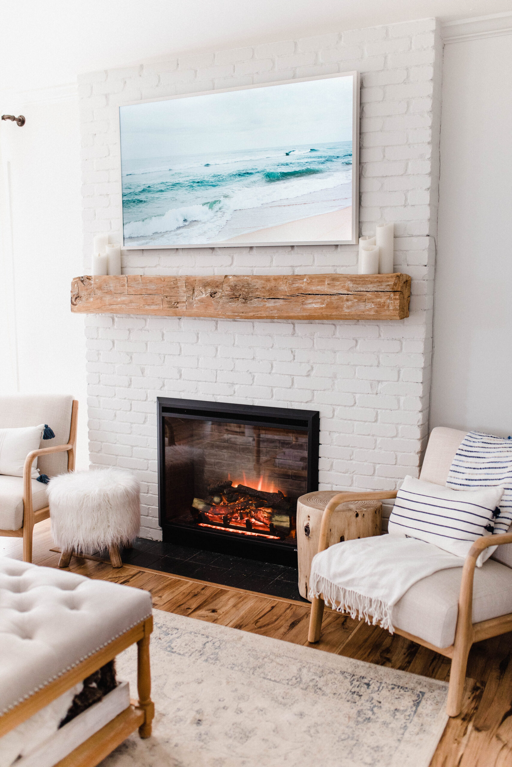 East Coast Fireplace Luxury Home tour Living Room Lauren Mcbride