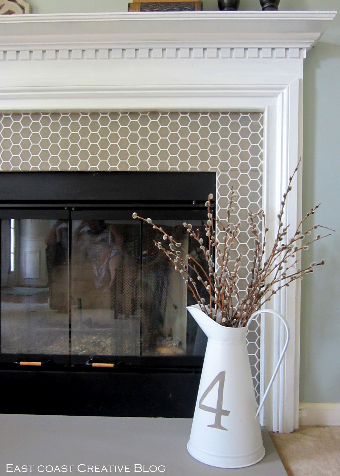 East Coast Fireplace Luxury Stenciled Faux Tile Fireplace Tutorial Showit Blog