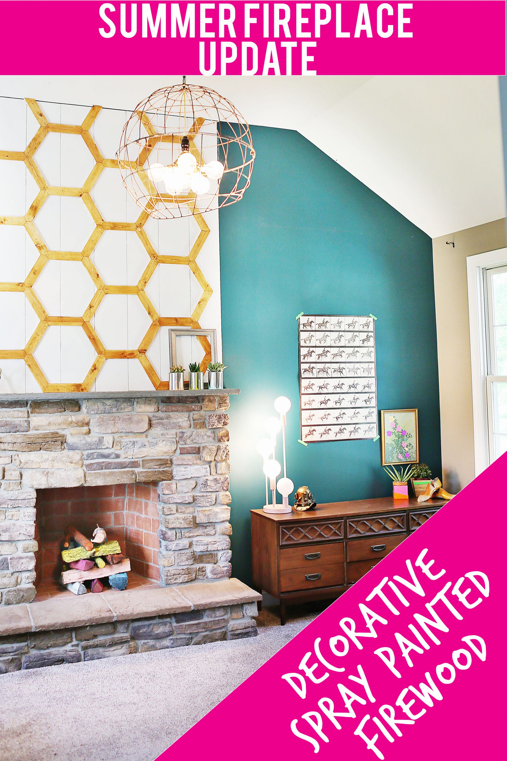 East Coast Fireplace Luxury Summer Fireplace Makeover with Diy Spray Painted Firewood
