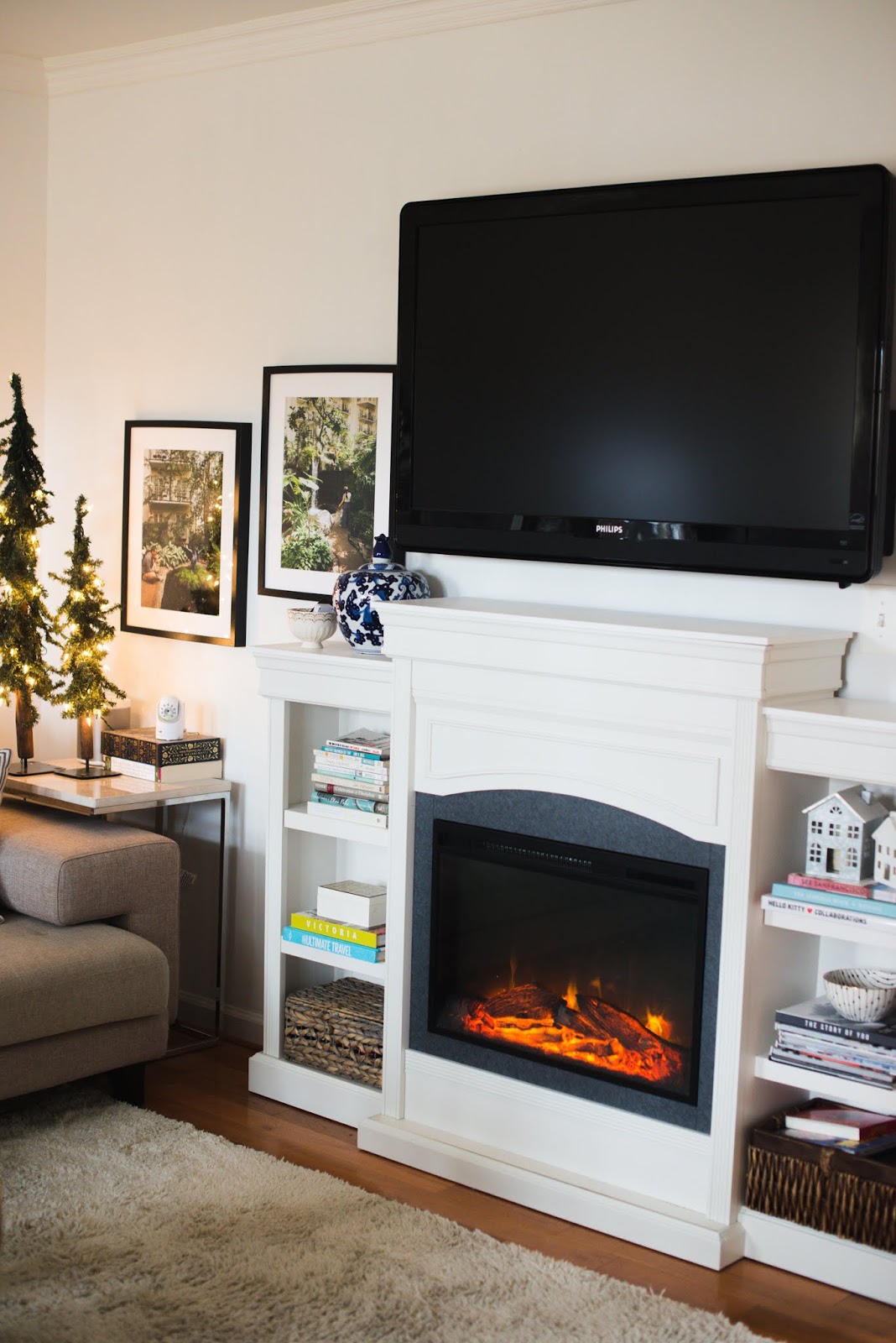 Electric Fireplace with Bookcase Awesome Domestic Fashionista All About Our Electric Fireplace