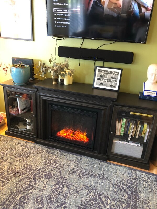 Electric Fireplace with Bookcase Beautiful Media Console W Electric Fireplace