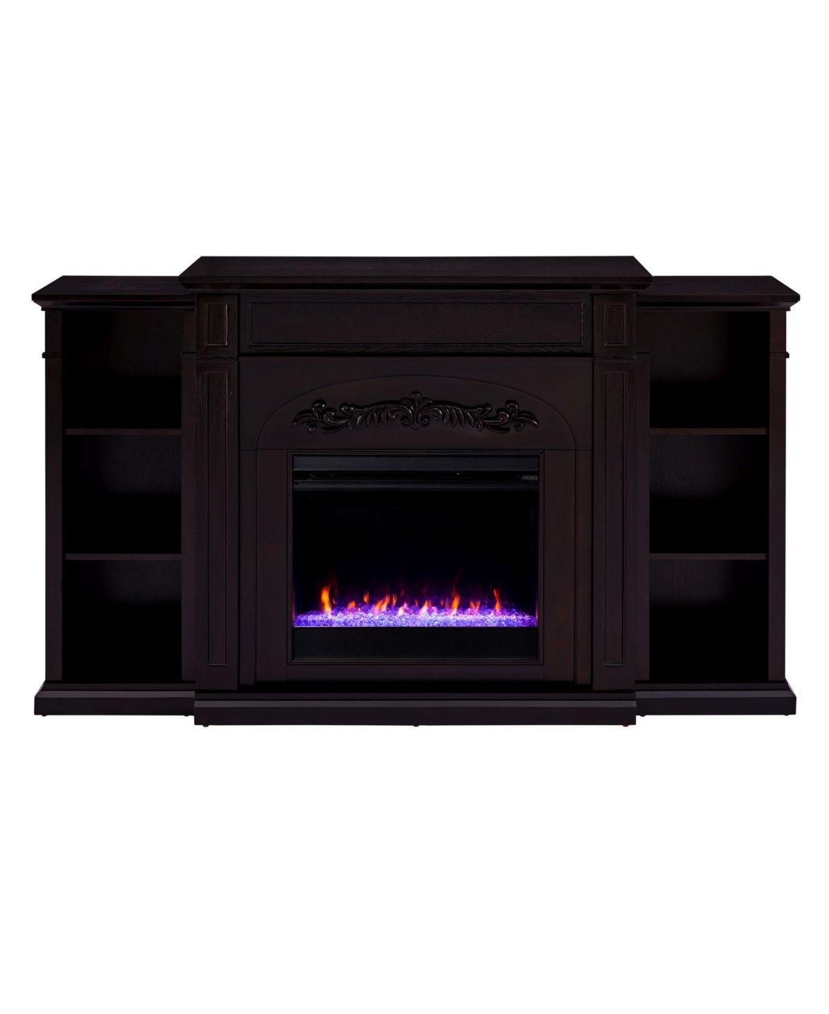 Electric Fireplace with Bookcase Unique southern Enterprises Cardewell Color Changing Electric