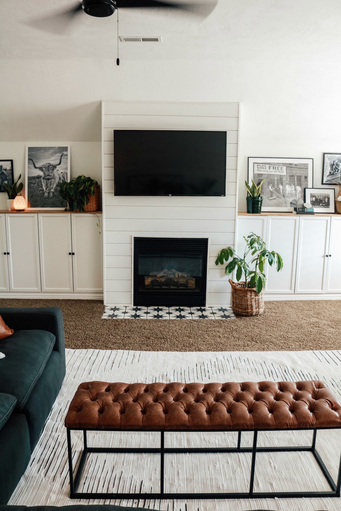 Electric Fireplace with Bookshelf Lovely Family Room Makeover How to Not Overwhelmed