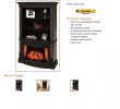 Electric Fireplace with Bookshelf New Muskoka Picton Electric Fireplace with Curved Firebox and