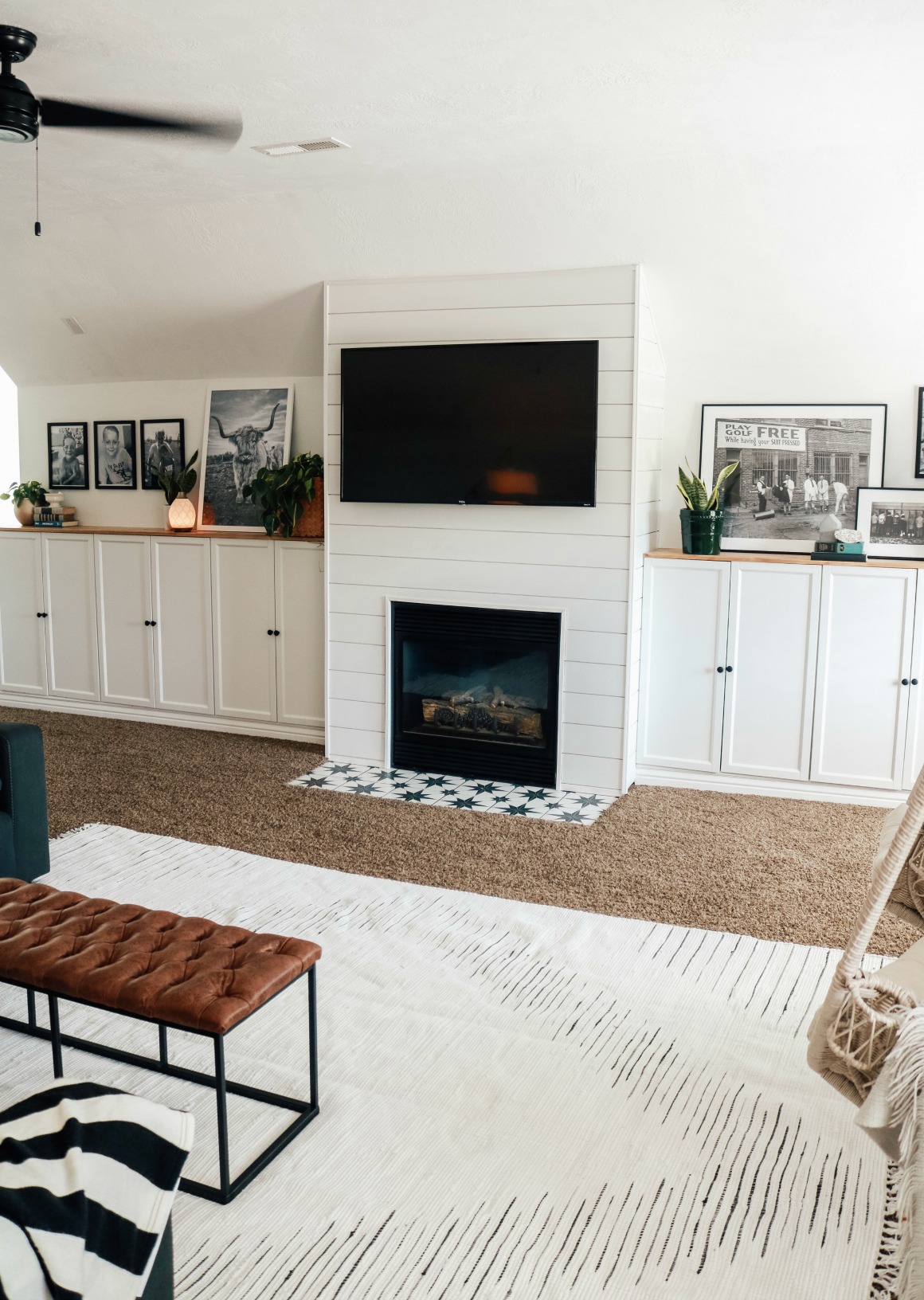 Electric Fireplace with Bookshelf Unique Family Room Makeover How to Not Overwhelmed