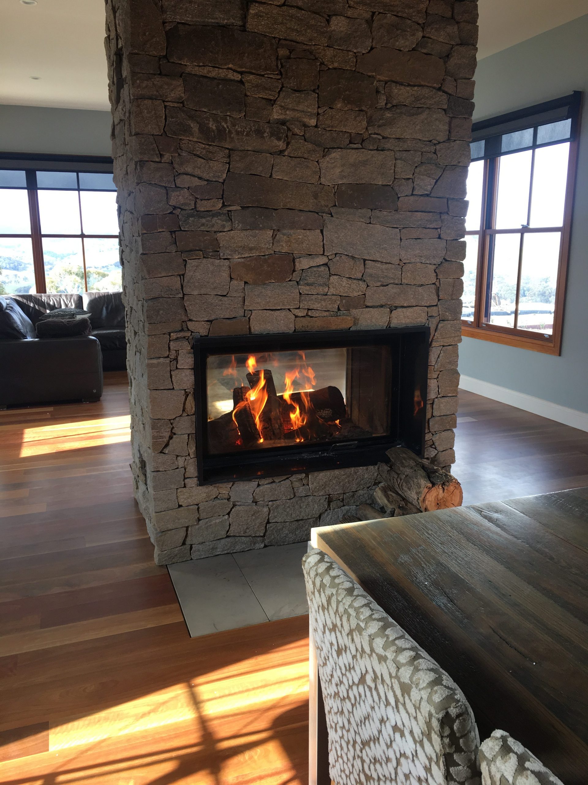 Double Sided Fireplace e