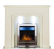 Fireplace and Chimney Authority Beautiful Falmouth Fireplace Suite In Stone Effect with Eclipse Electric Fire In Chrome