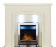 Fireplace and Chimney Authority Beautiful Falmouth Fireplace Suite In Stone Effect with Eclipse Electric Fire In Chrome