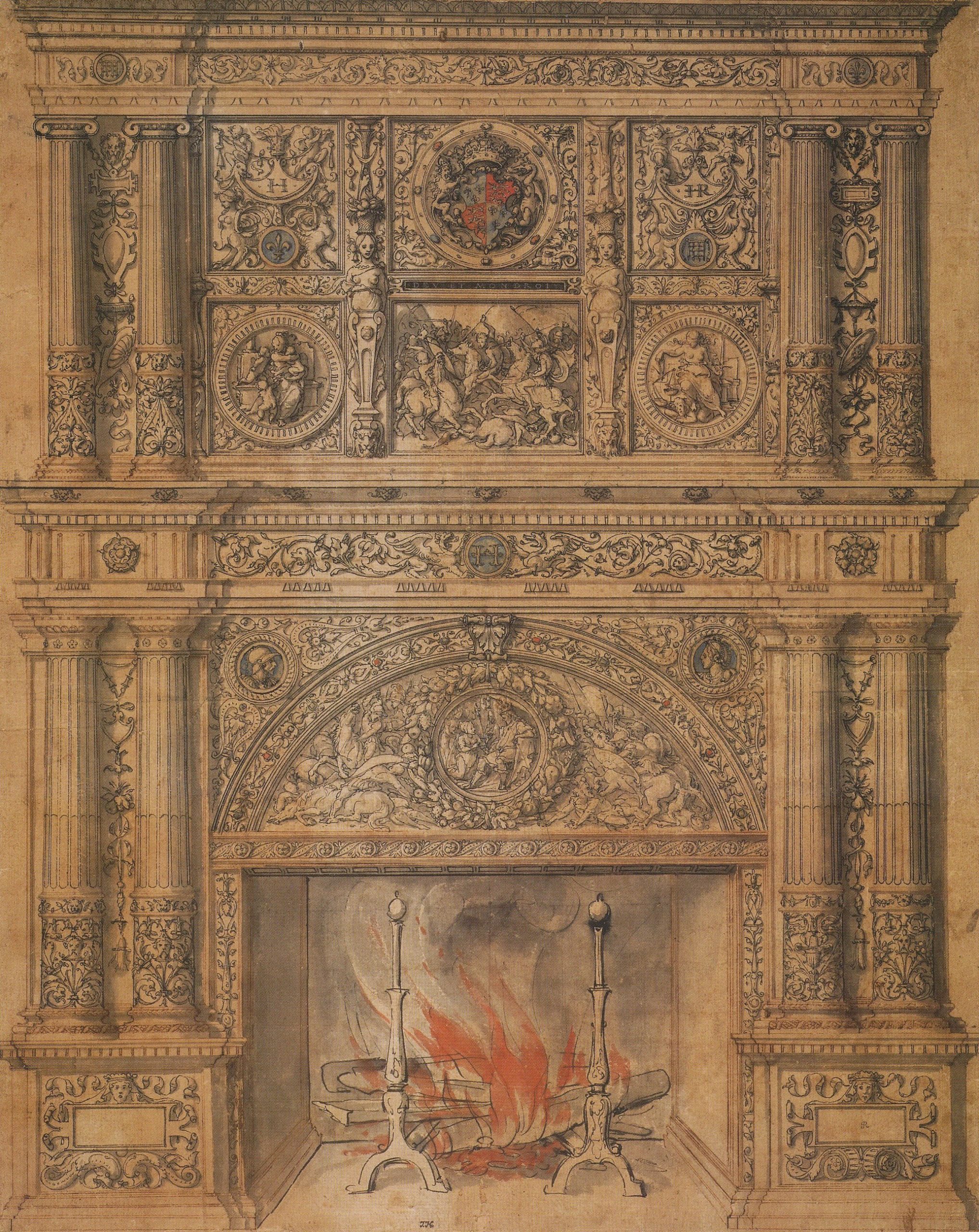 File Chimney piece design by Hans Holbein the Younger