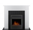 Fireplace and Chimney Authority Inspirational Chessington Fireplace In White & Black with Eclipse Black Electric Fire
