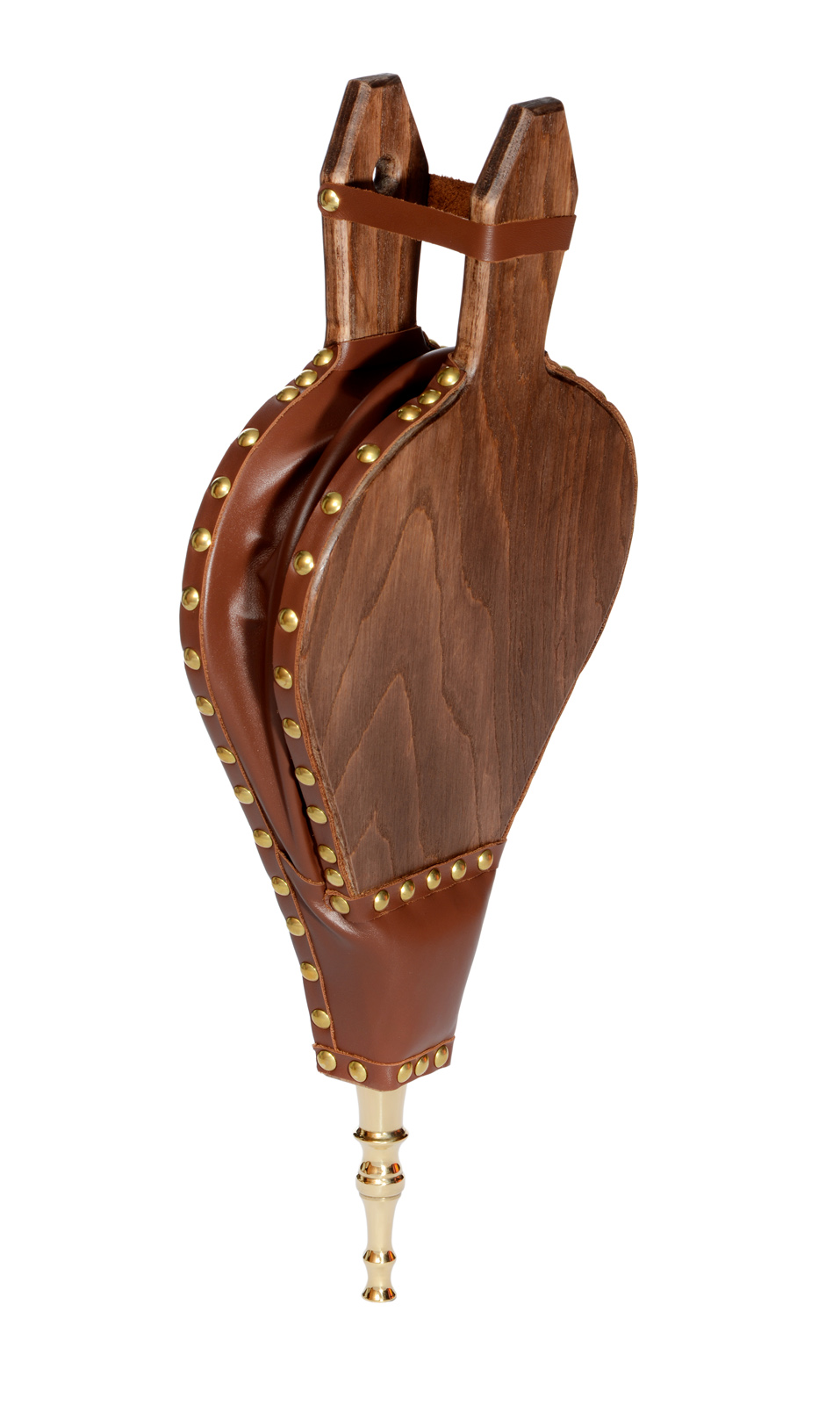 Traditional Wood and Leather Fire Bellows with Brass Nozzle Web1600px 048