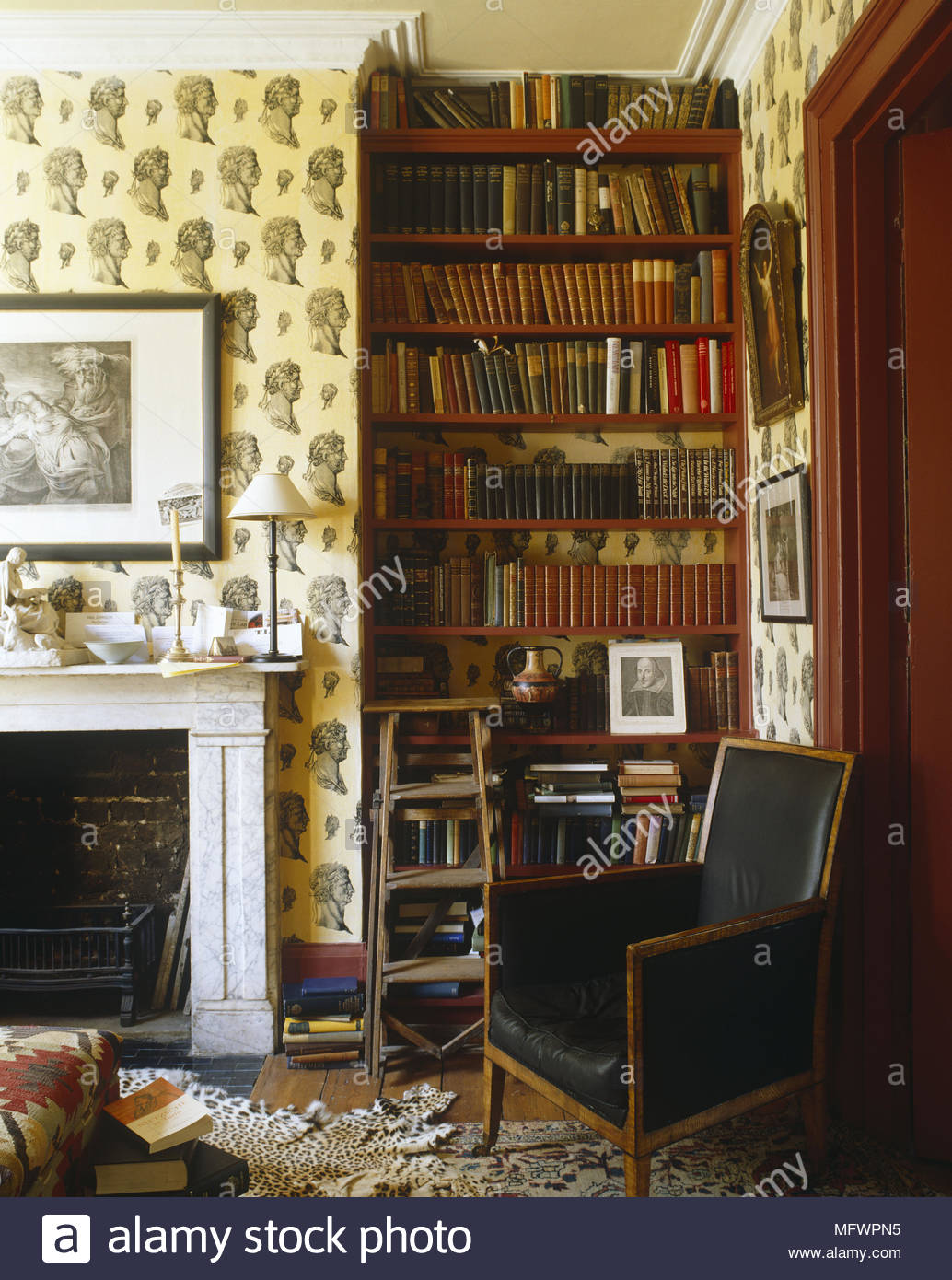 Fireplace Bookshelf Awesome Bookshelf Next to Fireplace In Sitting Room with Floral