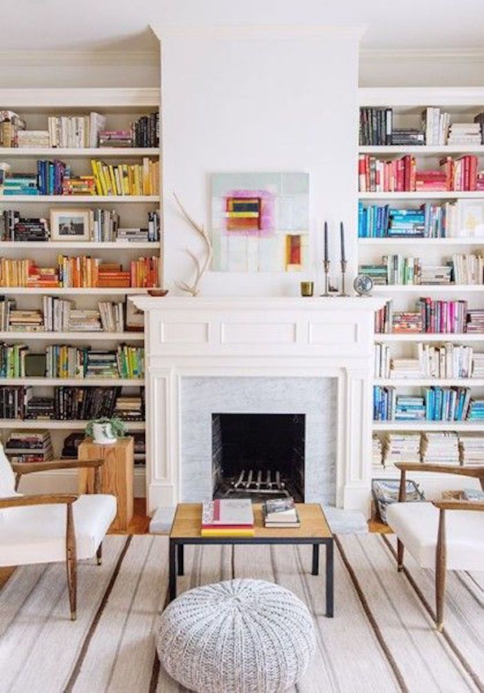 Fireplace Bookshelf Best Of Rainbow Bookshelf to Bring Color to Your Home with Images