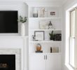 Fireplace Bookshelf Elegant White Built Ins Around the Fireplace before and after