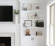 Fireplace Bookshelf Elegant White Built Ins Around the Fireplace before and after
