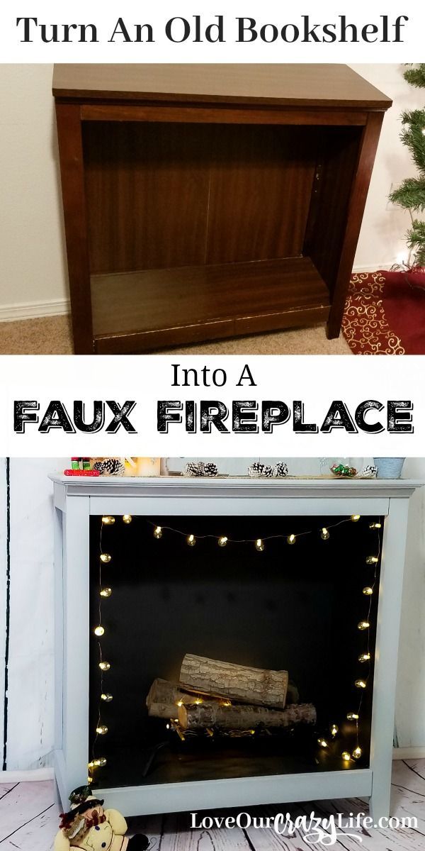 This Old Bookshelf Be es A Gorgeous Faux Fireplace With 1fbb c126c37f8f475c6f e2