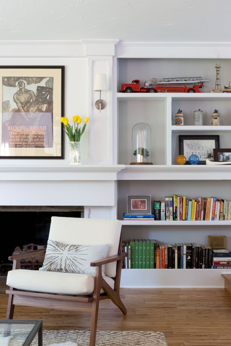 Fire case and built in bookcase seamlessly blended 12bcbae c a5bd6b5fa1a25 fireplace bookshelves built in built in bookcase