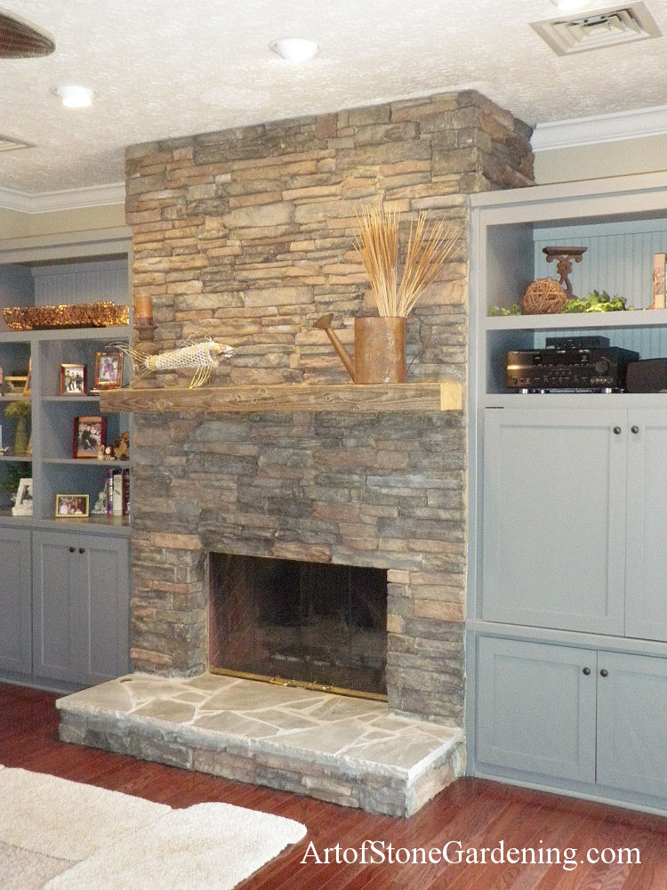 Fireplace Cabinets Beautiful Beige Stone Fireplace with Built Ins – Art Of Stone Gardening