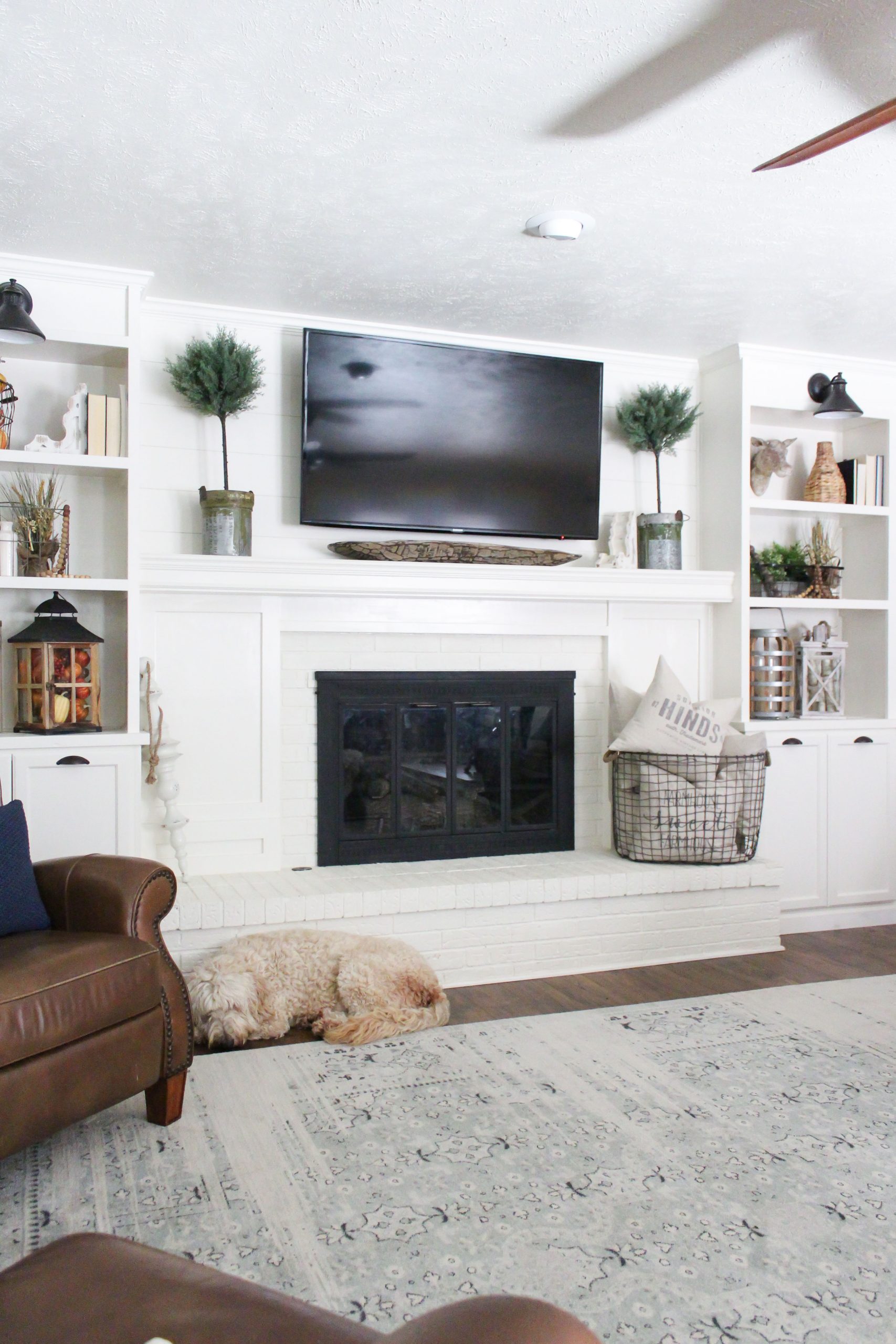 Fireplace Cabinets Best Of Fireplace Remodel Diy Builtins White Cabinets Open Shelving