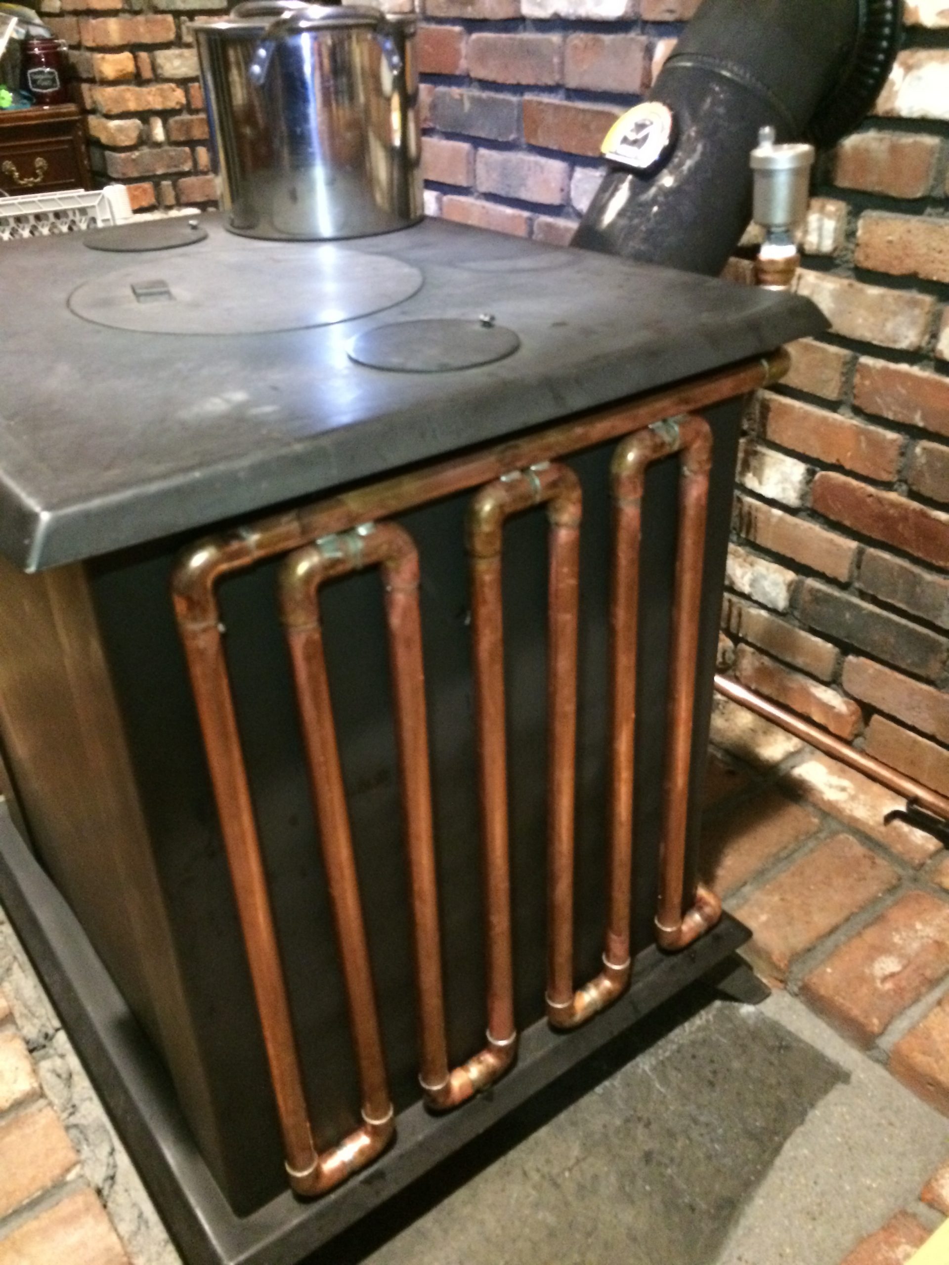 Fireplace Heat Exchanger New Homemade Wood Stove Hydronic Radiant Heat Setup — Heating