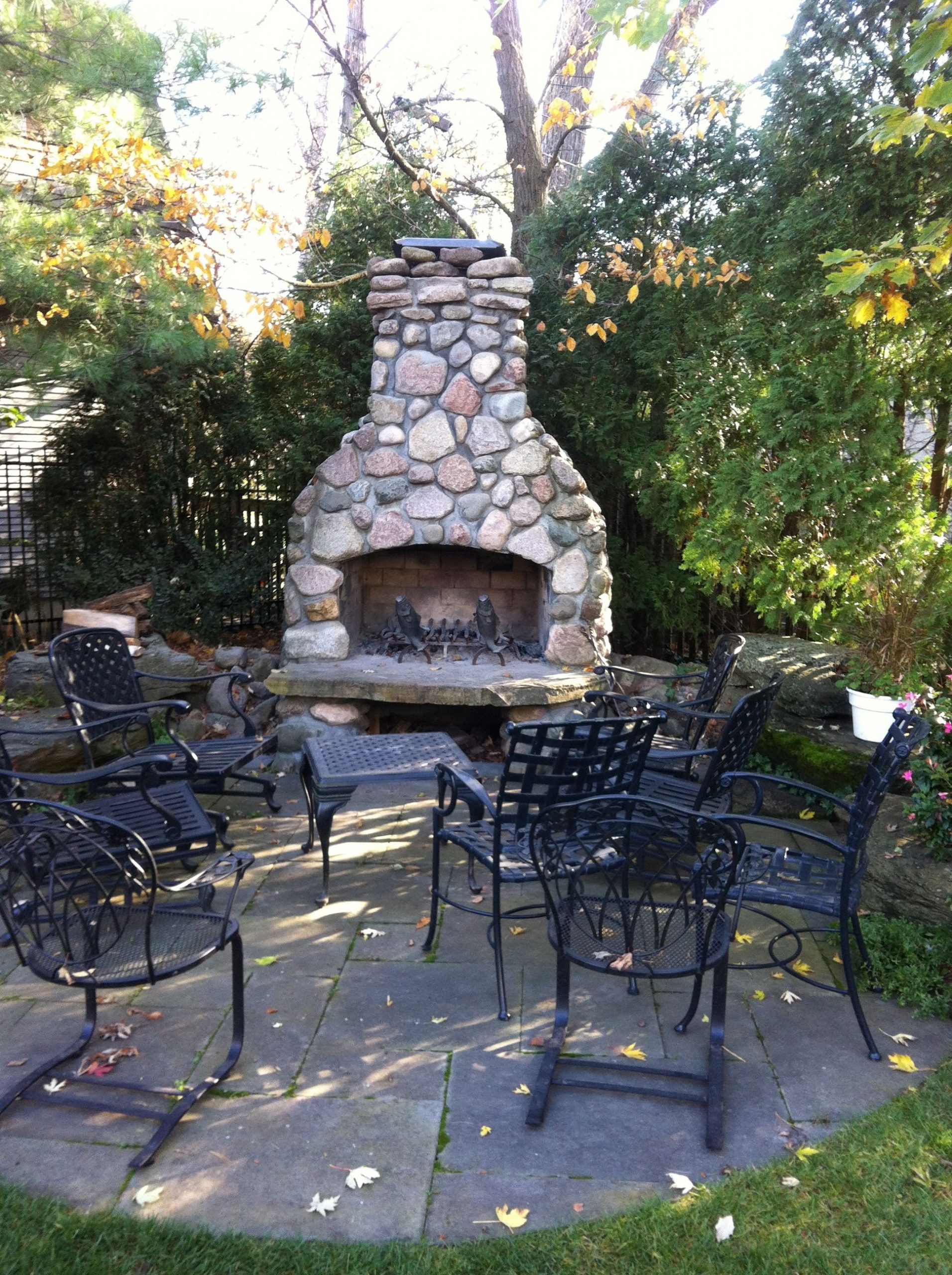 Fireplace Rocks Best Of River Rock Outdoor Fireplace Wood Burning Fireplace with