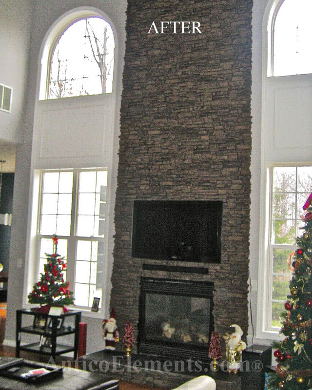 Fireplace Rocks Elegant Faux Rock Wall