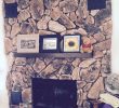 Fireplace Rocks Elegant Painting A Lava Rock Wall Mantle