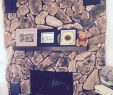 Fireplace Rocks Elegant Painting A Lava Rock Wall Mantle