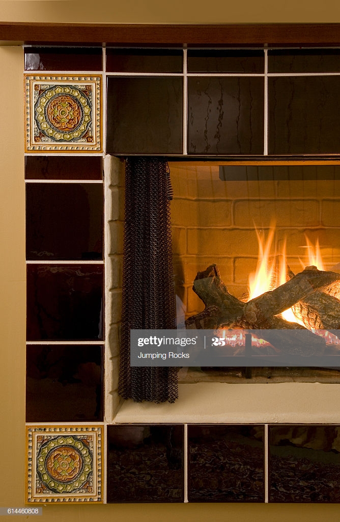 Fireplace Rocks Fresh Close Up Of Open Tile Framed Fireplace News Getty