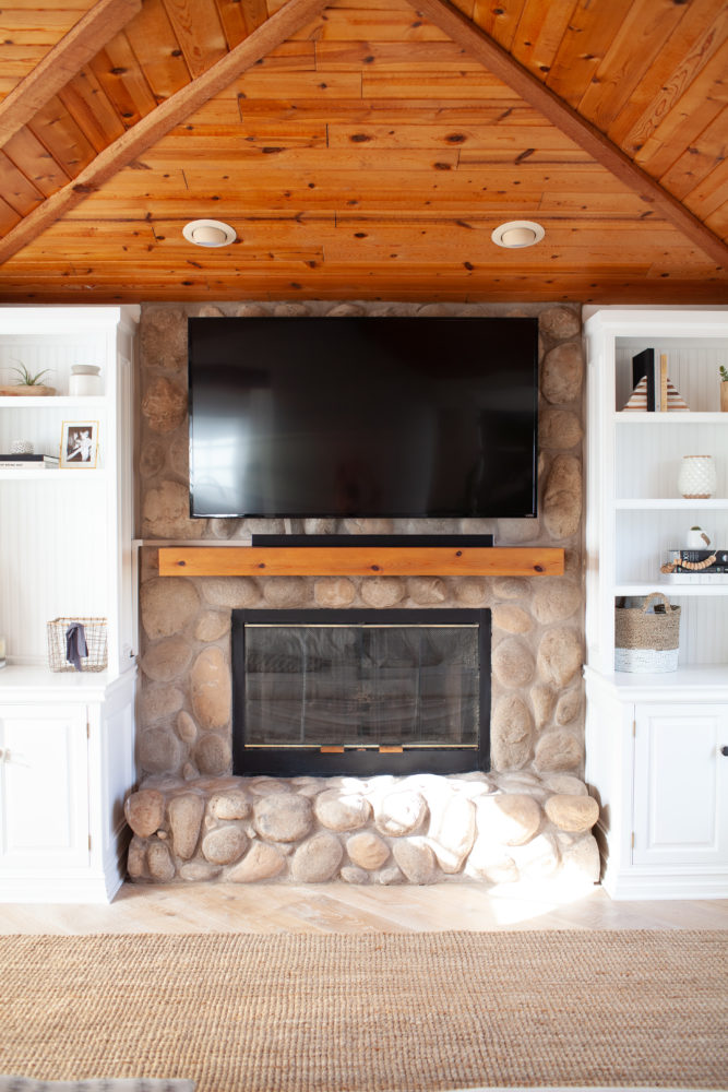 Fireplace Rocks Lovely Rock Fireplace Makeover Cjw