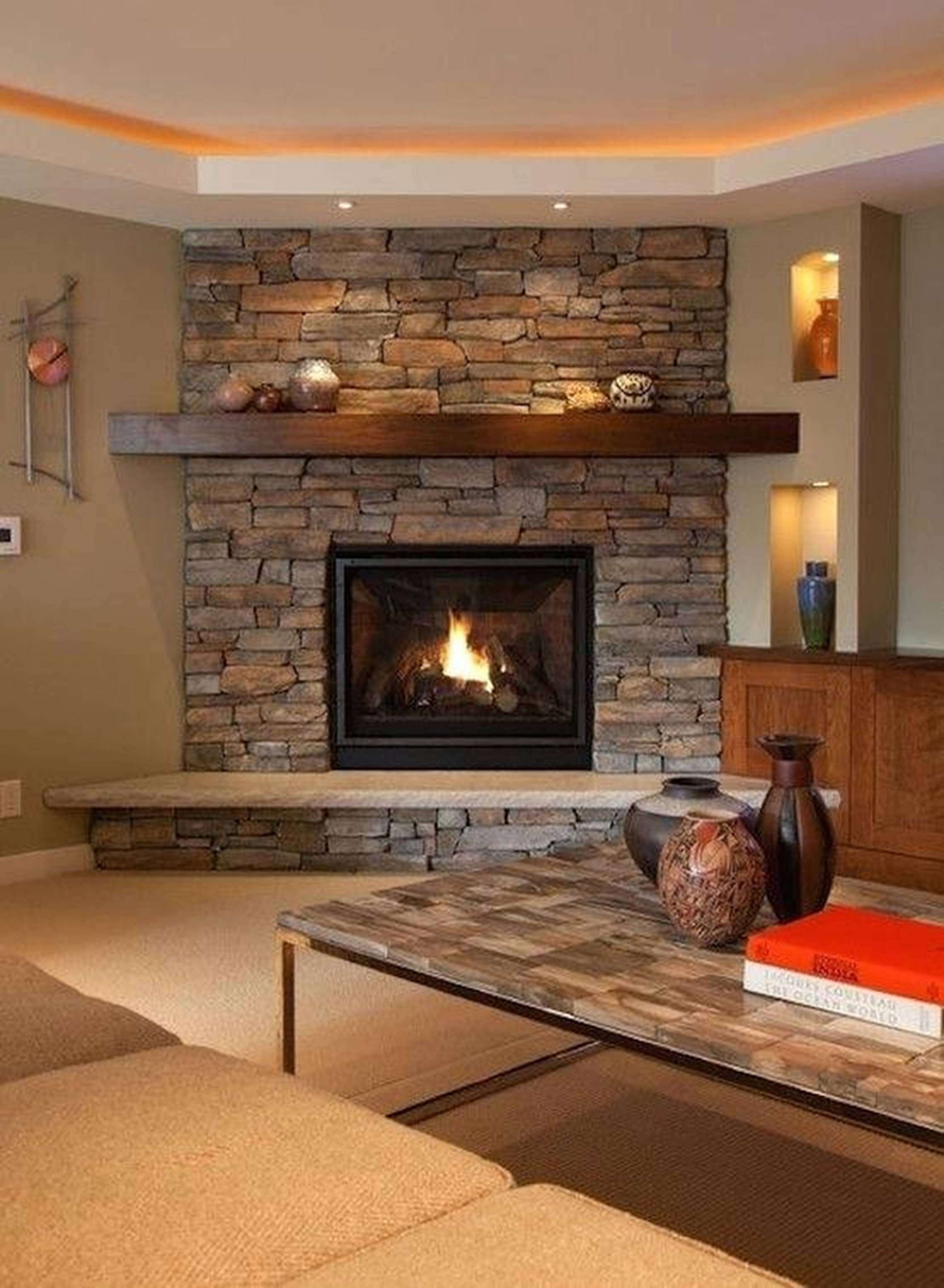 Fireplace Rocks Luxury 50 Fantastic Corner Fireplace Ideas