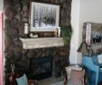 Fireplace Rocks New Fireplace Makeover Stained River Rock and Painted and