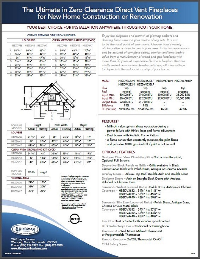 Kingsman Fireplace Awesome Gas Fireplace Kingsman Direct Vent Clear View Hbzdv 3632