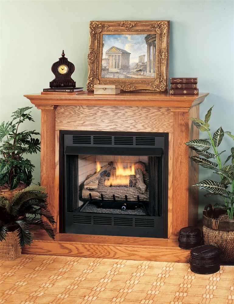 Kingsman Fireplace Unique fort Flame Vent Free Gas 32" Fireplace System