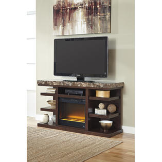 Kmart Fireplace Tv Stand Awesome Furnituremaxx Krathrie Dark Brown Tv Stand with Stone