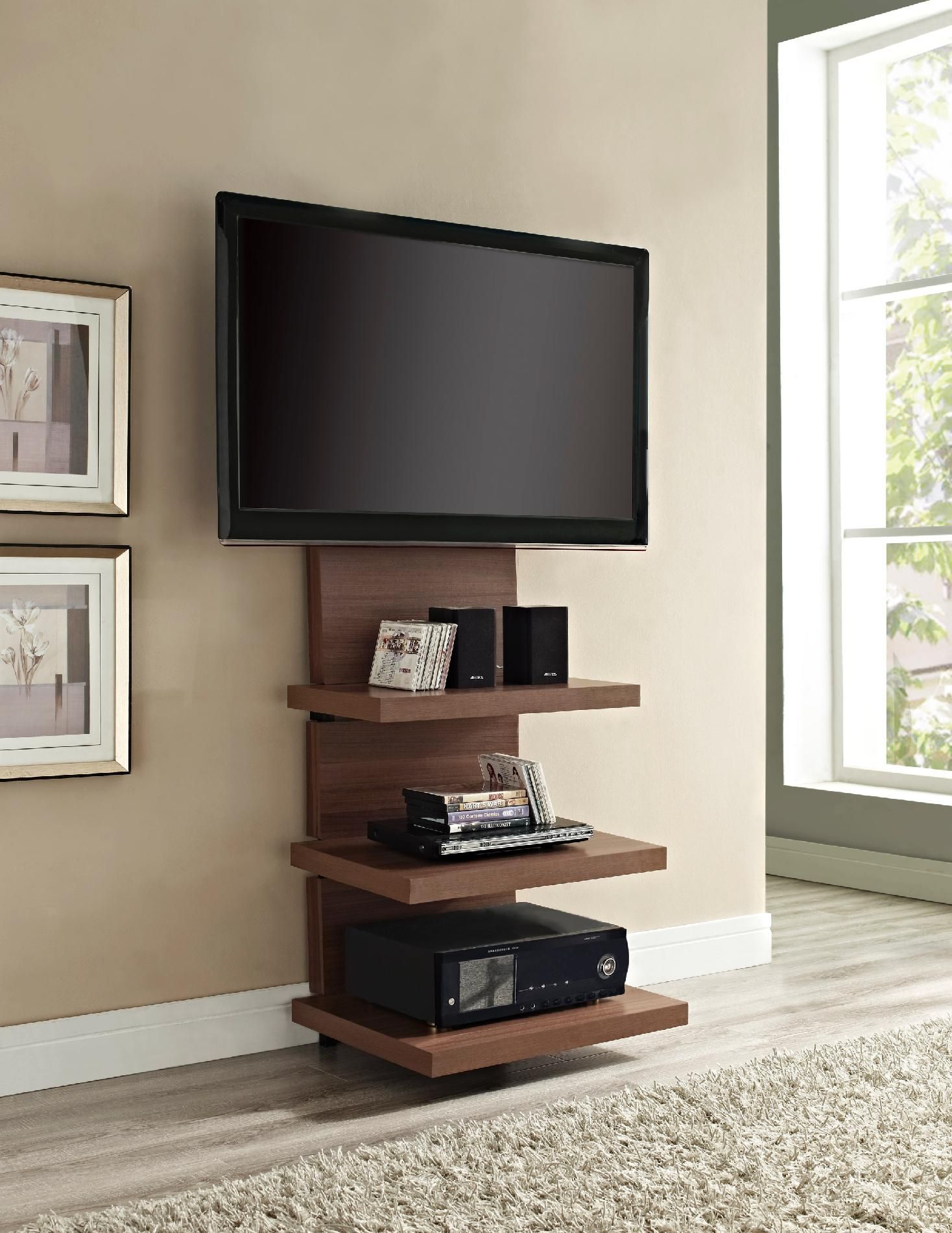 Dorel Home Furnishings Elevation Walnut AltraMount TV Stand f6f5e123dab0bd0ace18d8d807b