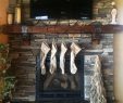 Metal Fireplace Mantel Beautiful Custom Hand Hewn Mantel with Christmas Stocking Ironwork by