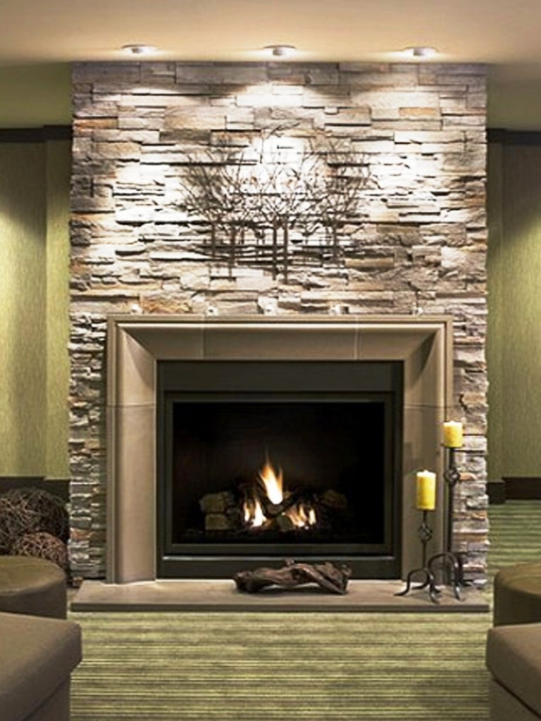 Breathtaking Ideas For Mantel Decor With Stacked Stone eb655b75f60ba440